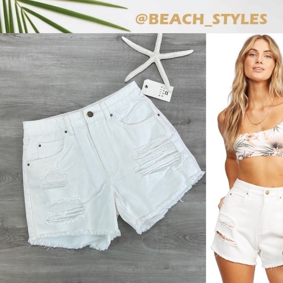🔆BILLABONG🔆 HOW ABOUT THAT JEAN SHORTS - Picture 1 of 12